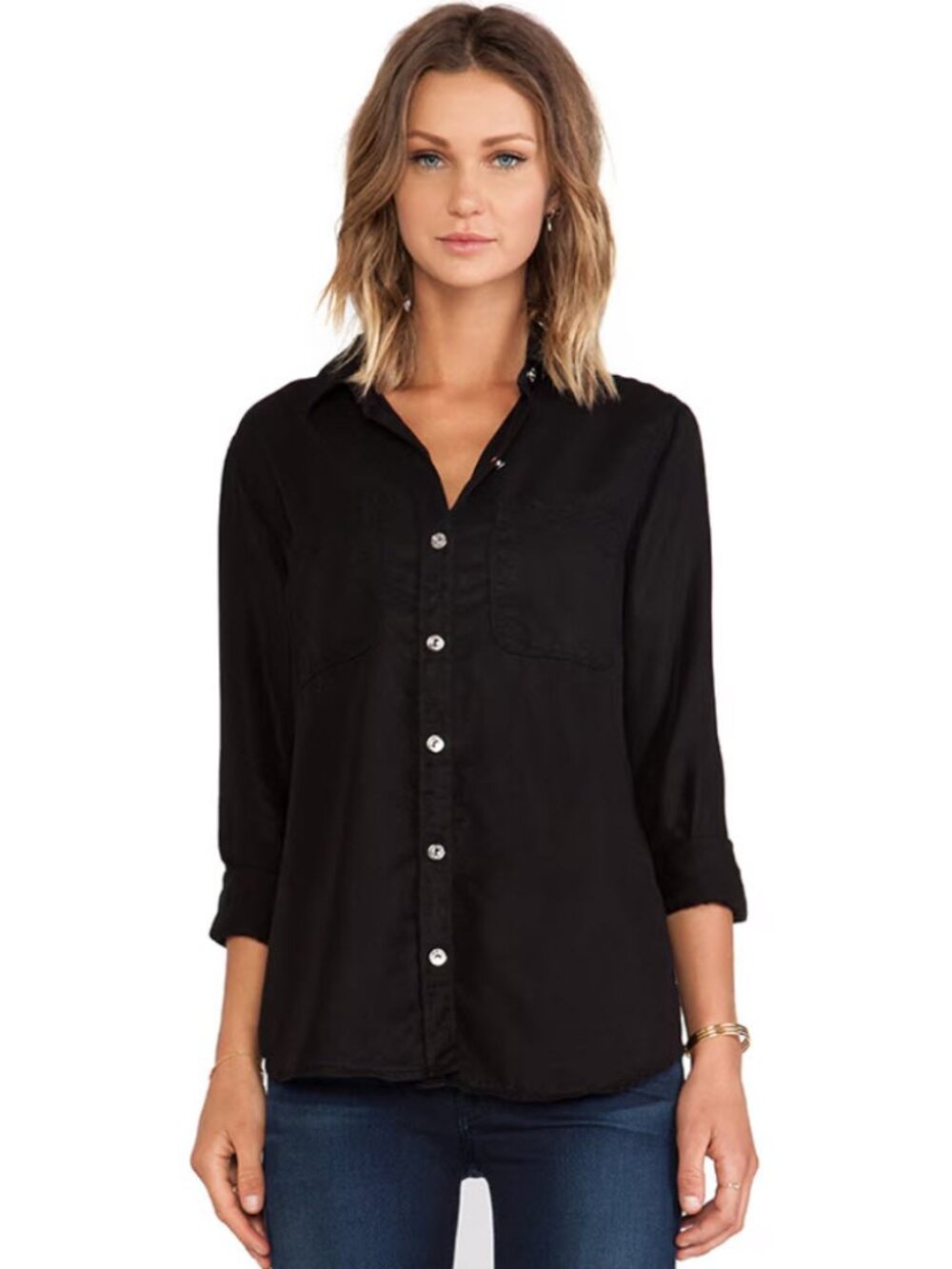 A New Day Black Button-Up Shirt
